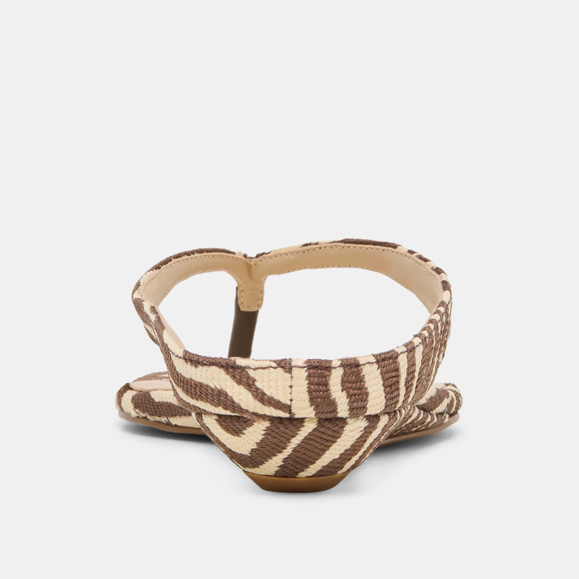 Gizel Sandals Beige Zebra Raffia | DolceVita.com