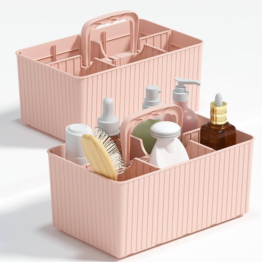 2 Pack Plastic Shower Caddy Portable Organizer, DIY Bathroom Organizers and Storage, Makeup Organ... | Amazon (US)