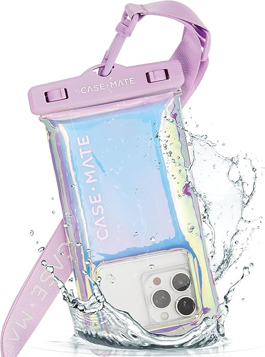Case-Mate Soap Bubble IP68 Waterproof Phone Pouch - Floating Waterproof Phone Case w/Crossbody La... | Amazon (US)