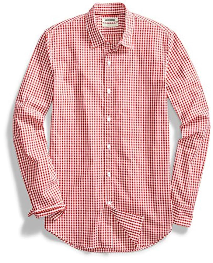 Goodthreads Men's Standard-Fit Long-Sleeve Gingham Shirt | Amazon (US)