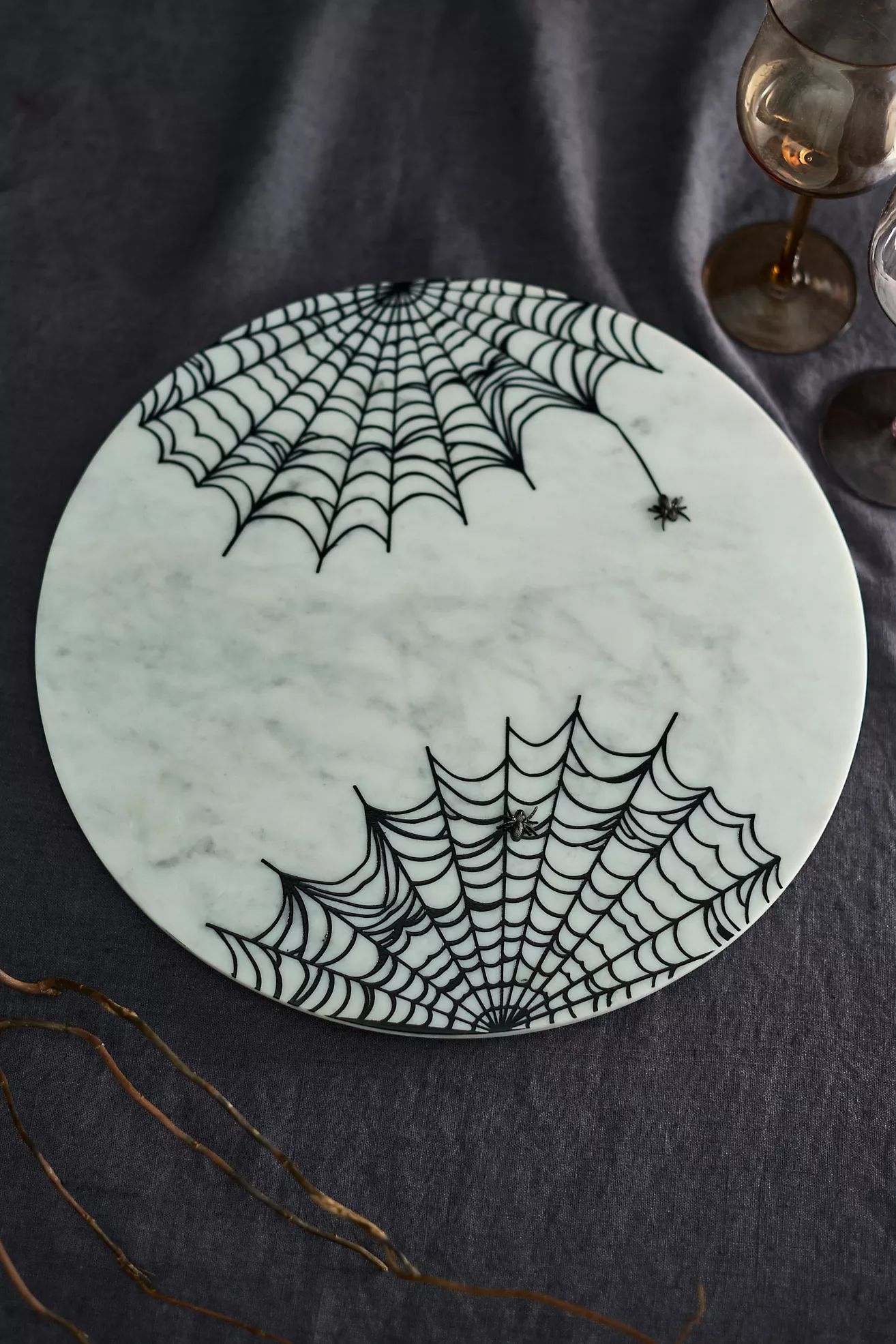 Spider Web Marble Serving Board | Anthropologie (US)