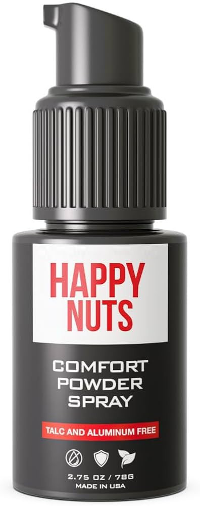 Happy Nuts Mens Comfort Powder Spray: Anti Chafing & Deodorant, Aluminum-Free, Sweat and Odor Con... | Amazon (US)
