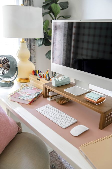 My office desk features wireless accessories and organizational tools from Simplified. 

#LTKhome