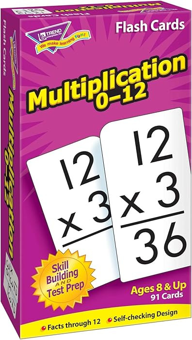 TREND ENTERPRISES: Multiplication 0-12 Skill Drill Flash Cards, Exciting Way for Everyone to Lear... | Amazon (US)