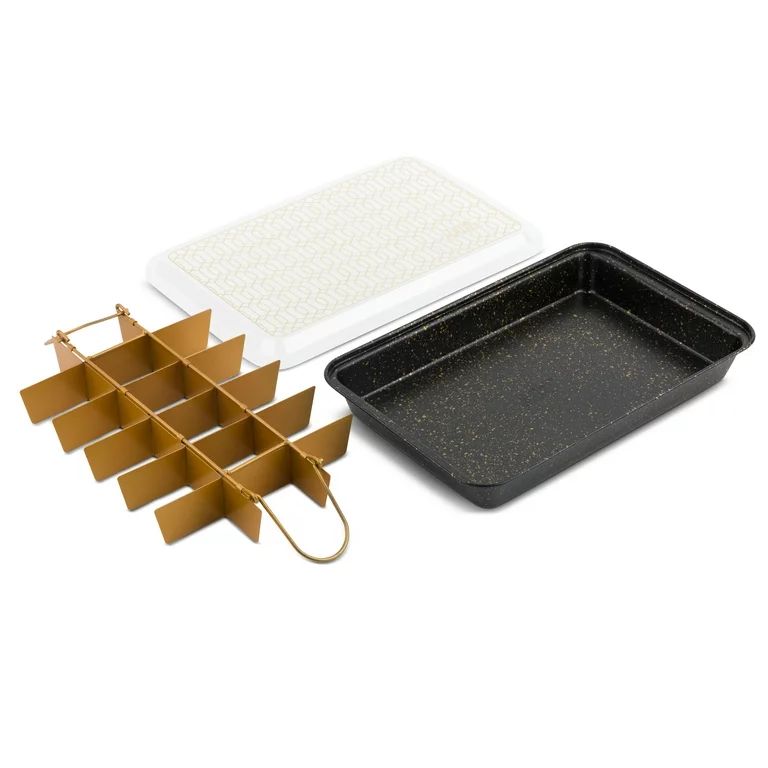 Thyme & Table Nonstick Brownie 3-Piece Set with Pre-Cut Divider and Lid | Walmart (US)