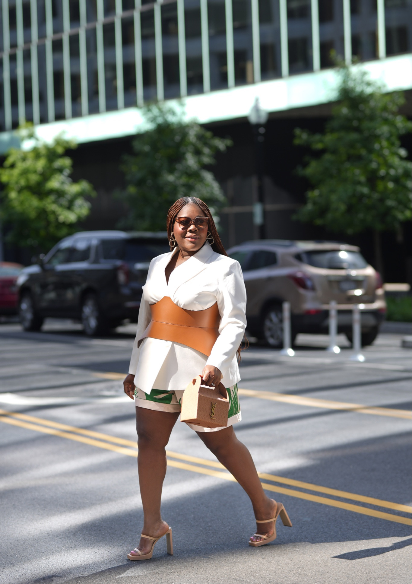 Summer outfits with corset belt, waist belts , shorts outfit , white blazer , blazer outfits for summer 

#LTKstyletip #LTKSeasonal #LTKFind