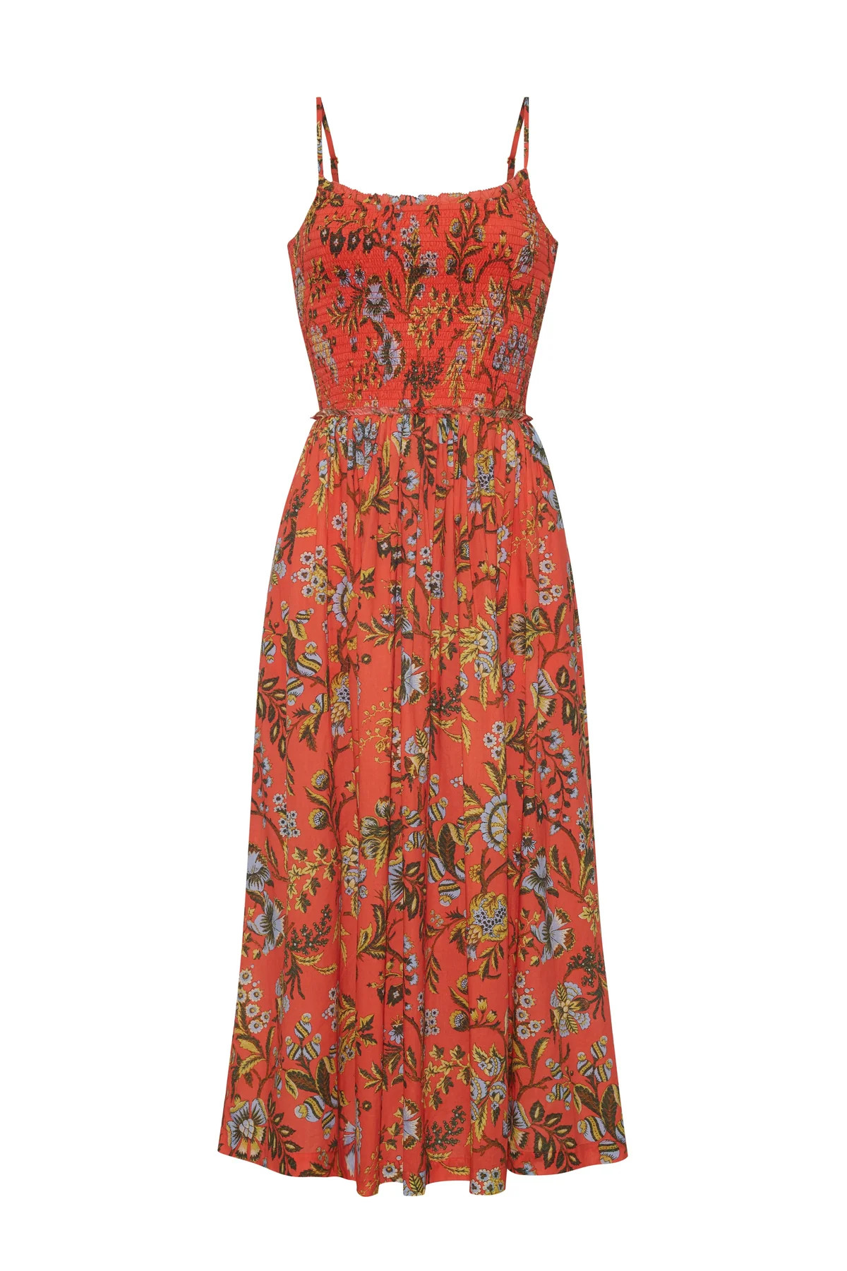 Carmen Dress in Clover Orange | Over The Moon