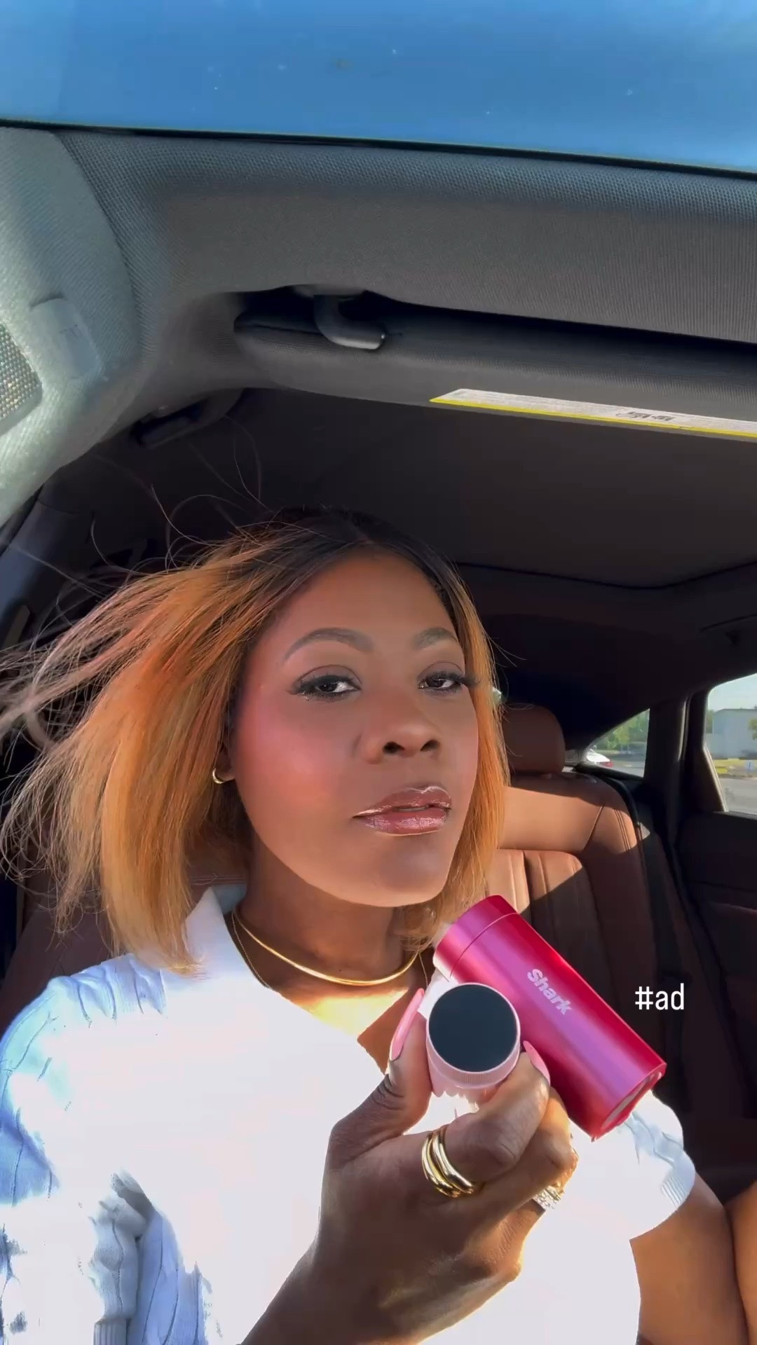#ad School pickup line but make it a glam station 🤭🪭 
I’ve been doing my makeup in the car for 15 years (corporate girlie habits die hard), and now it hits differently with my Shark ChillPill. Because let’s be real when you’re doing lashes, blending foundation, and racing the clock, staying cool matters 😅
And for someone who’s always running hot :) Chillpill has become my new non-negotiable. 
It has 3 cooling modes:
🪭 High-speed fan for powerful airflow
💧 Dry-touch evaporative mist for a refreshing cool-down (without getting wet)
❄️ InstaChill cooling plate for instant cooling relief on contact
ChillPill is available at @Target in 3 different colors! Grab yours and let's chill together :) 
#TargetPartner #SharkPartner #SharkChillPill @SharkHome @shopLTK #liketkit

#LTKgrwm #LTKSeasonal #LTKBeauty