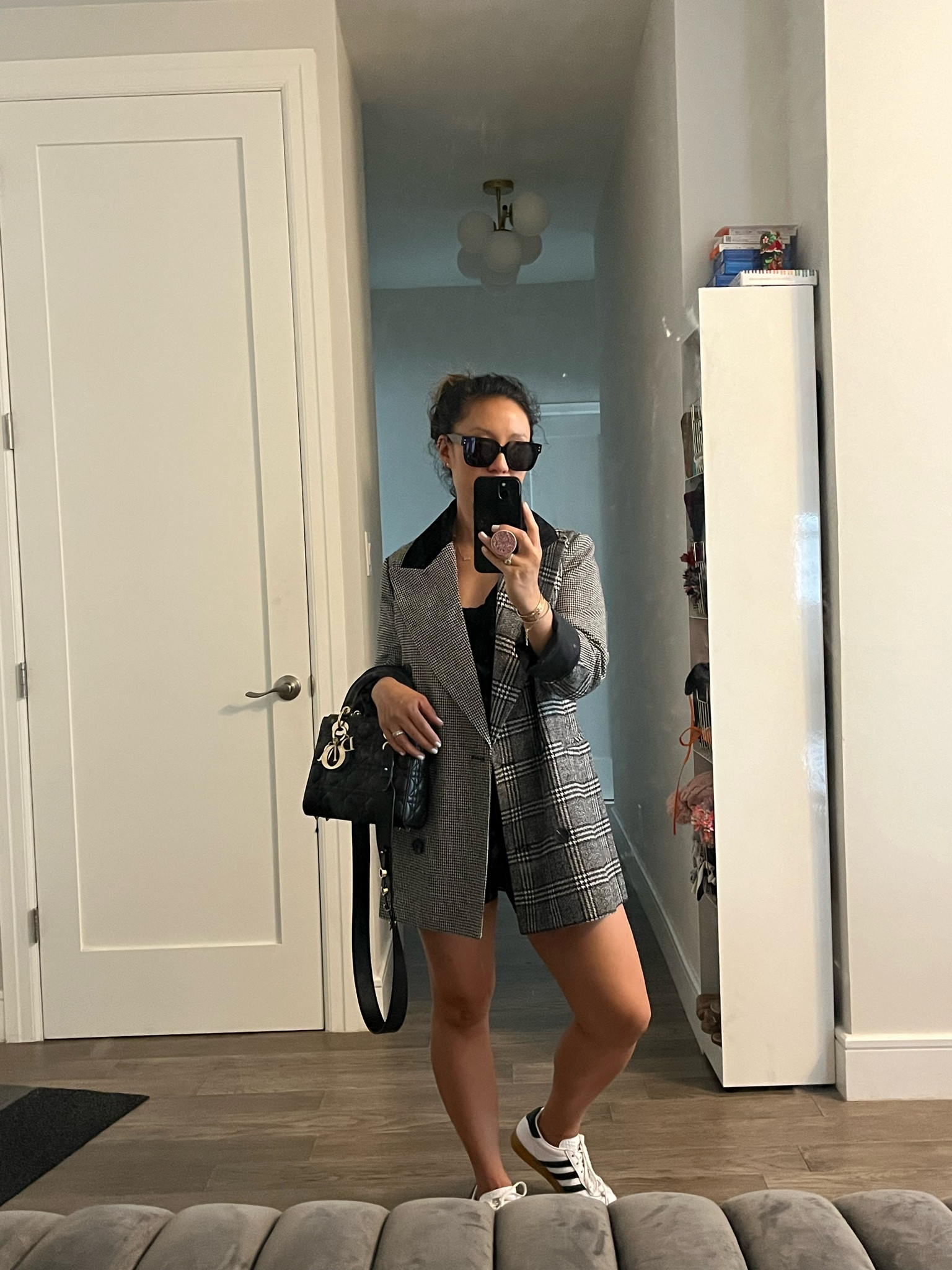 It’s giving Working Girl vibes. Blazer’s on sale. Oversized. I’m wearing an xs. Bike shorts are Amazon. I’m wearing an xs. Shoes are available in limited sizes. But they come back, so keep checking! I’m wearing a six. I’m a 6, 6.5 or 7 in sneakers and they feel a little loose, but I wouldn’t size down to a 5.5.

#LTKTravel #LTKShoeCrush #LTKWorkwear