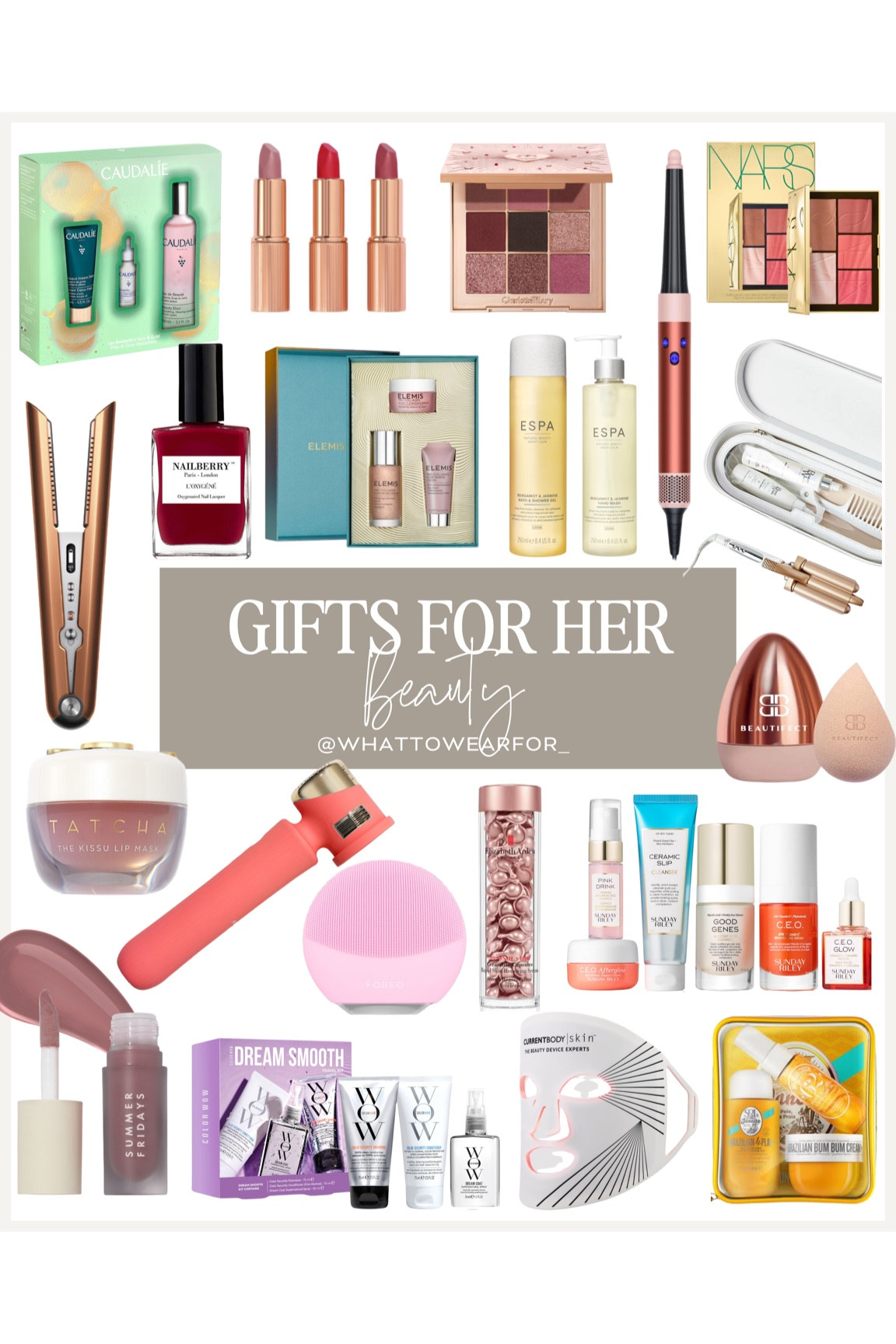 Gifts for Her: beauty 

Skincare / makeup / haircare / Lookfantastic / spacenk / hair curler / straighteners / Elemis / espa / GHD / Dyson air wrap / Charlotte tilbury / NAre 

#LTKmakeup #LTKgiftguide #LTKbeauty