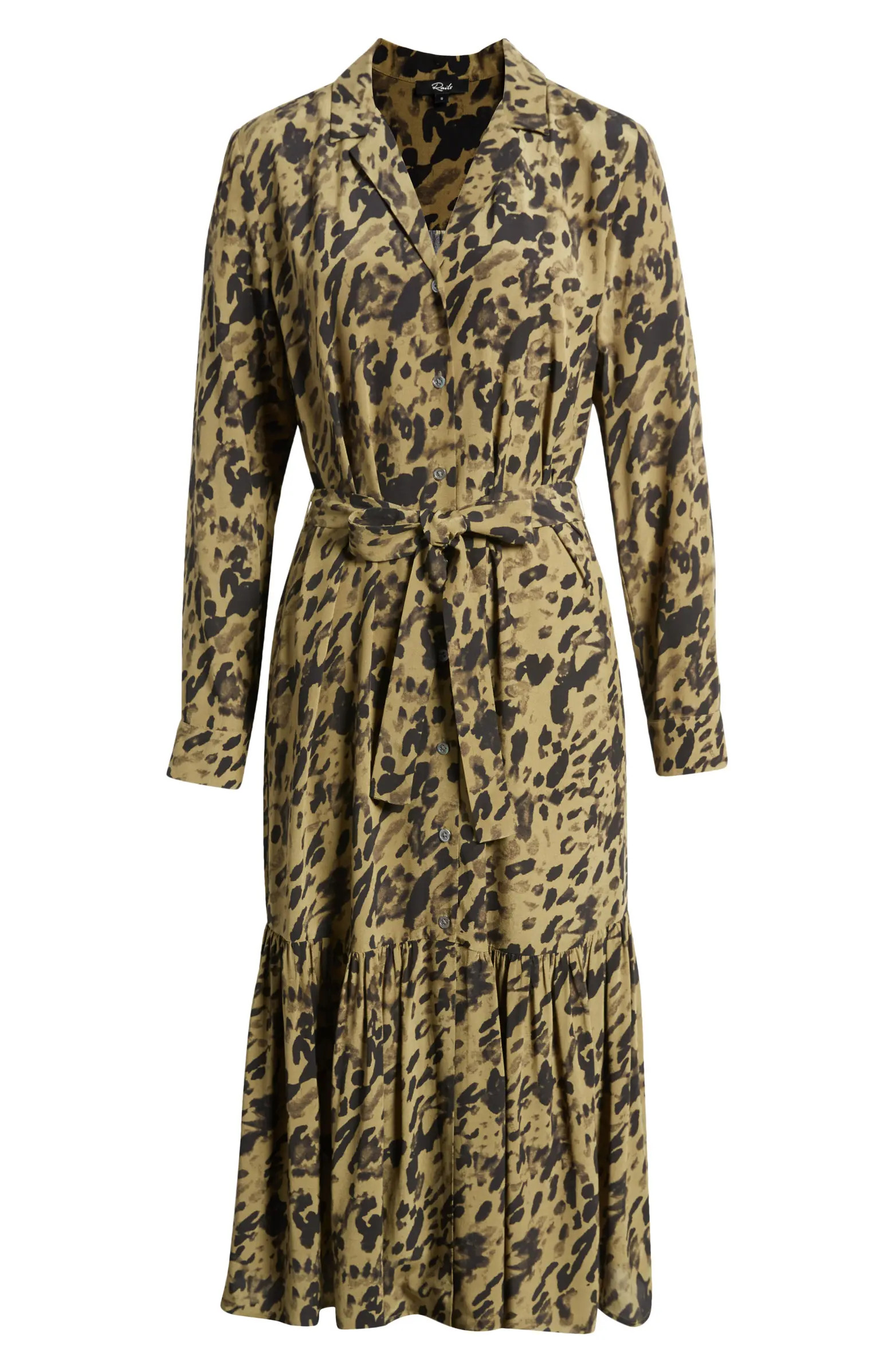 Beatrice Animal Print Long Sleeve Shirtdress | Nordstrom