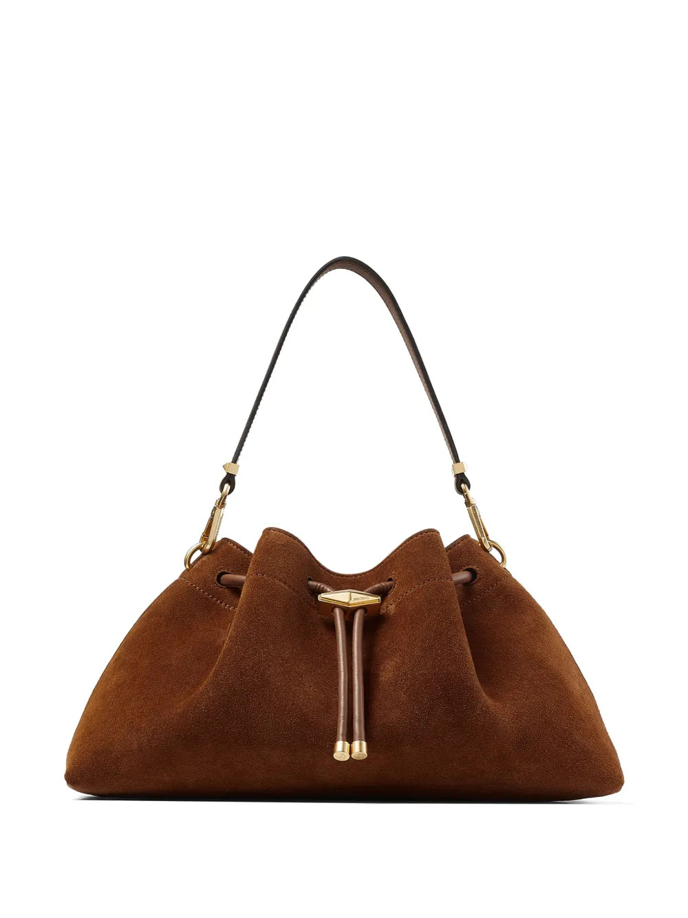 Jimmy Choo Cinch M Suede Shoulder Bag | Brown | FARFETCH | Farfetch Global