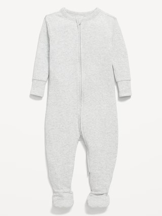 Snug-Fit 2 Way Zip Footed One-Piece for Baby | Old Navy (US)