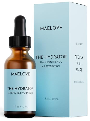 MAELOVE Hydrator Hyaluronic Acid B5 Serum with Resveratrol for Instantly Dewy Glow, Fills Fine Lines, Lightweight and Non Greasy, 1.0 fl oz | Amazon (US)