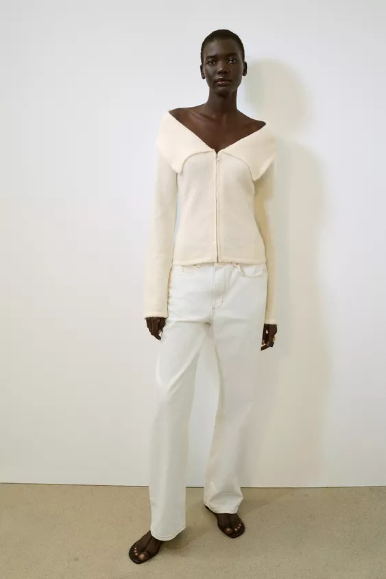 ZIP-UP LAPEL TOP | Zara UK