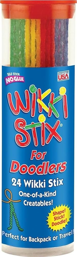 Wikki Stix Doodler Travel Toy for Kids \u2013 24 Reusable Wax Sticks for Sensory Play, Screen-Fre... | Amazon (US)