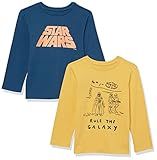 Amazon Essentials Boys' Big Disney Star Wars Marvel 2-Pack Long-Sleeve T-Shirt Tops | Amazon (US)