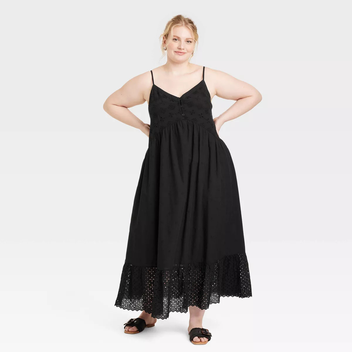 Women's Eyelet Maxi Sundress - Universal Thread™ | Target