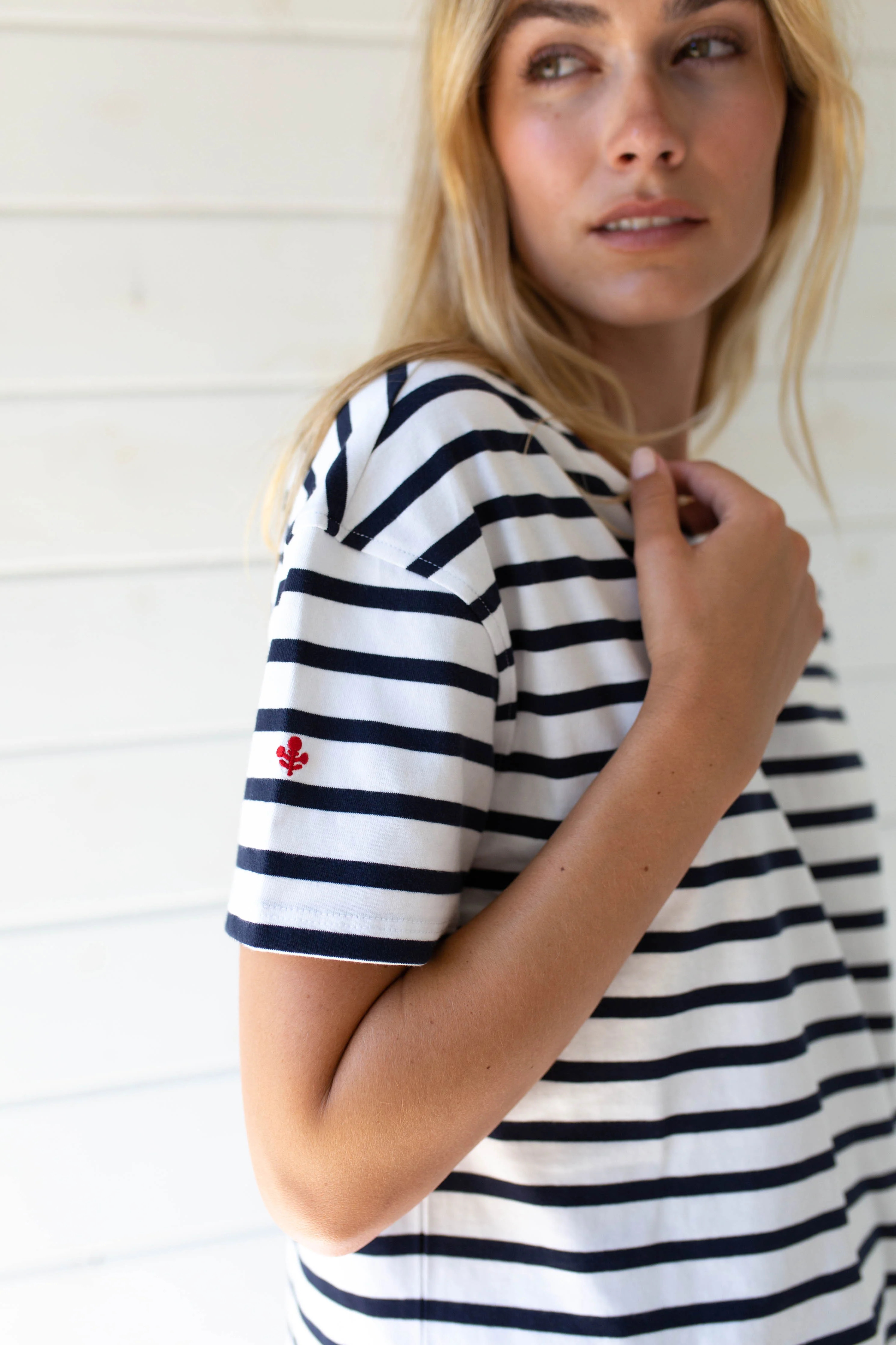 Short Sleeve Mariner - Navy/White | Marea