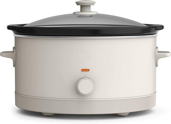 bella 6.0 Qt Manual Slow Cooker, Ceramic Nonstick Coating, 3 Temperature Settings, Dishwasher Saf... | Amazon (US)