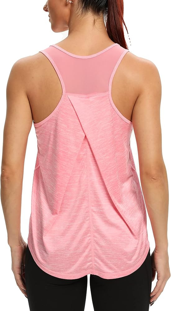 Aeuui Womens Workout Tops for Women Racerback Tank Tops Mesh Yoga Shirts Athletic Running Tank To... | Amazon (US)