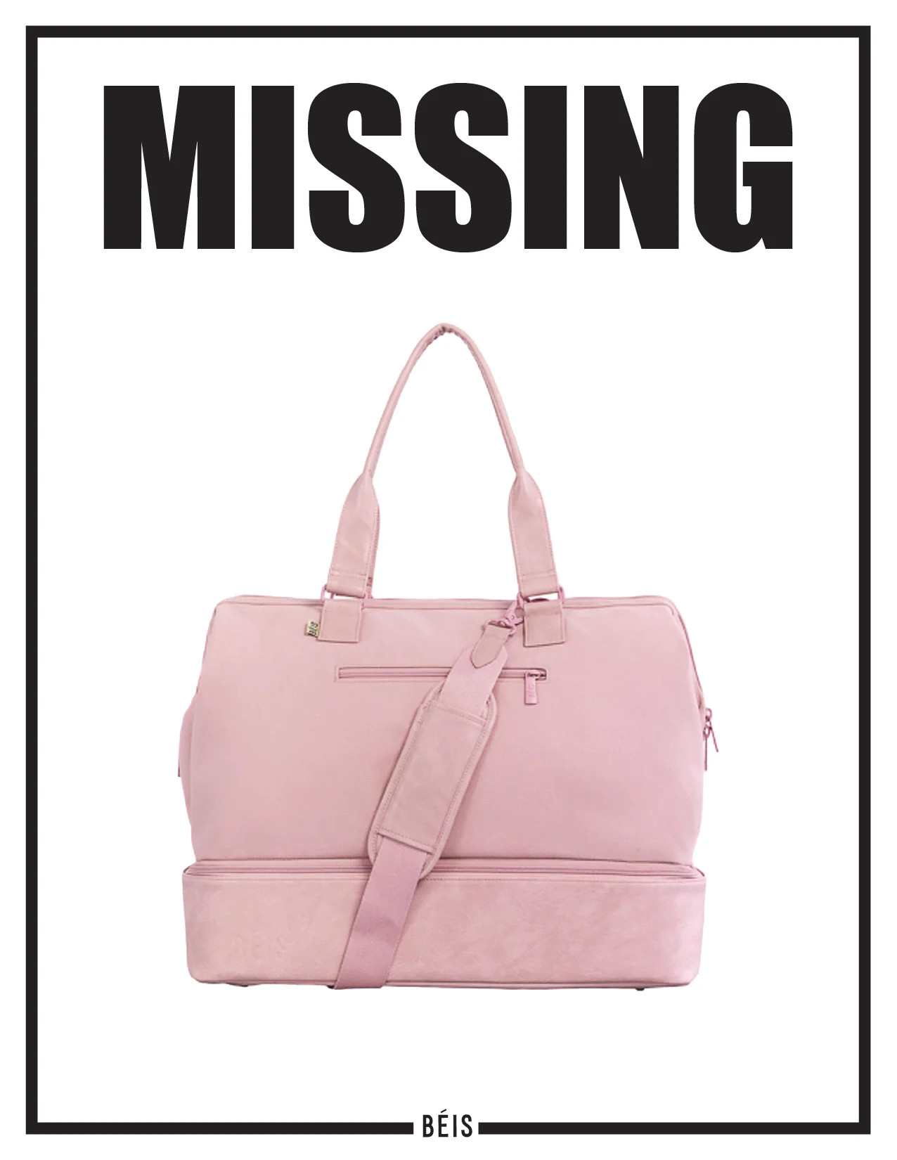 B\u00c9IS 'The Weekender' in Atlas Pink - Weekender Travel Bag in Pink | BEIS