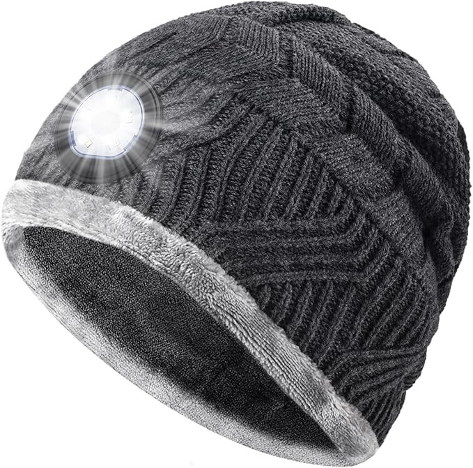 HIGHEVER LED Beanie Hat with Light: Christmas Stocking Stuffers for Men Adult Cool Gifts for Teen... | Amazon (US)