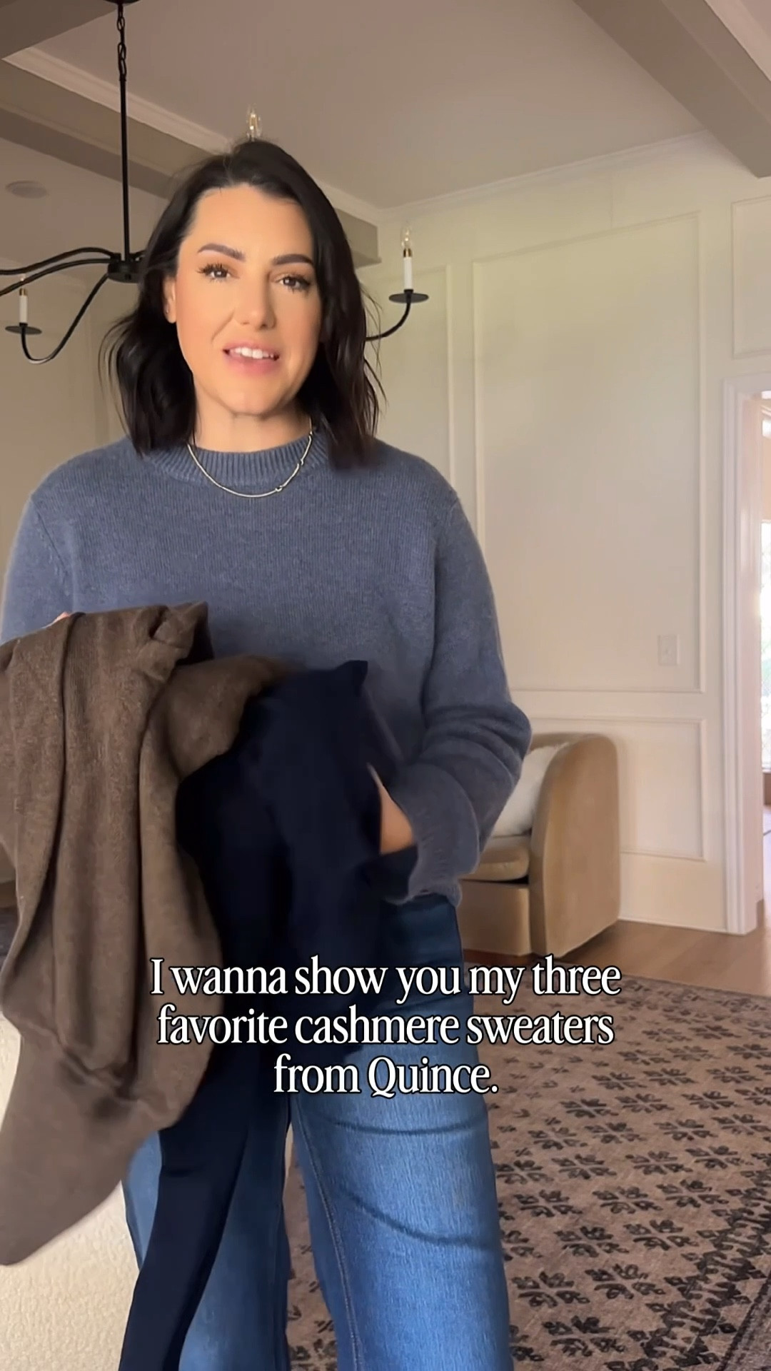 It was hard to narrow them down, but I’m reviewing three of my favorite cashmere sweaters from @onequince and two of them are under $100! #quincepartner 
