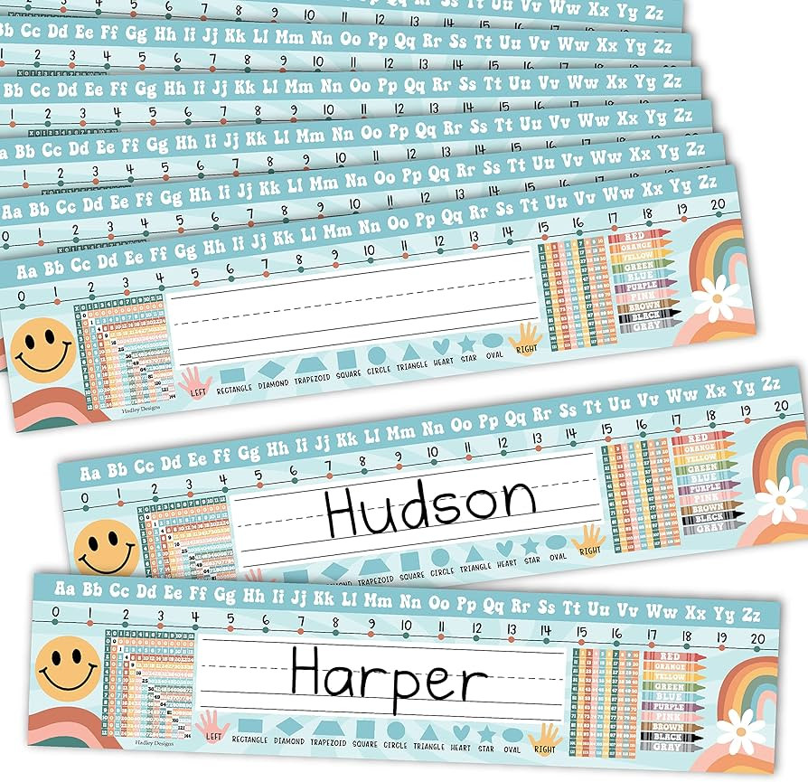 Desk Name Tags for Classroom -25 Student Name Plates for Classroom Kindergarten, Preschool, 1st, ... | Amazon (US)