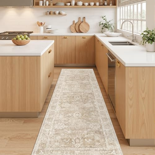Madane Washable Runner Rug 2x6, Kitchen Hallway Runner Rug with Non-Slip Rubber Backing, Vintage ... | Amazon (US)