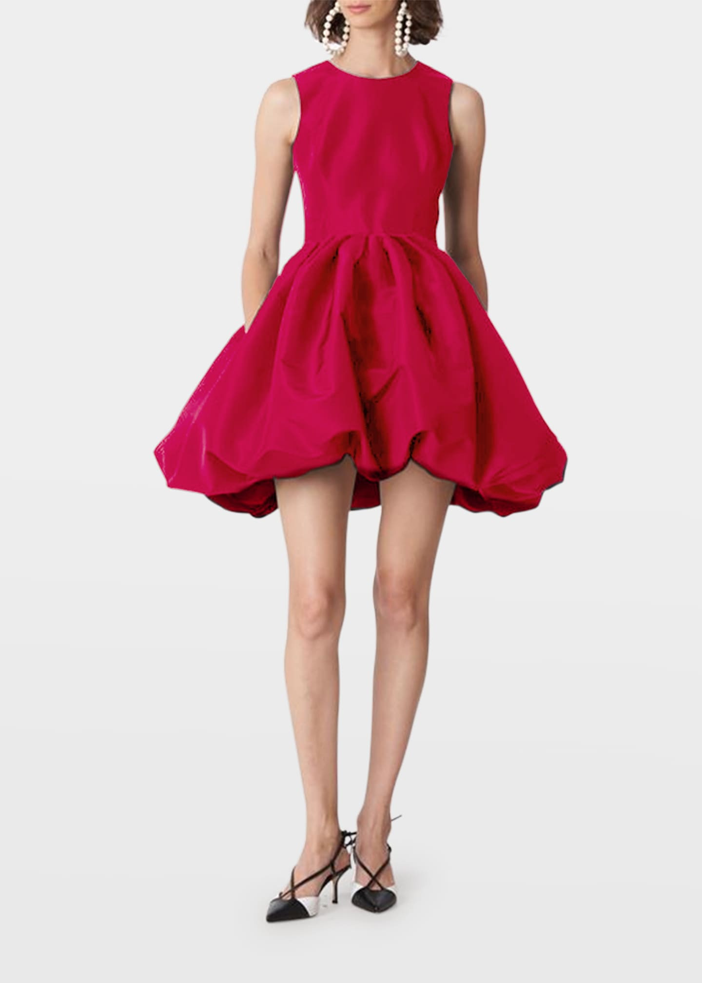 Carolina Herrera Bow Fit-&-Flare Mini Bubble Dress | Bergdorf Goodman