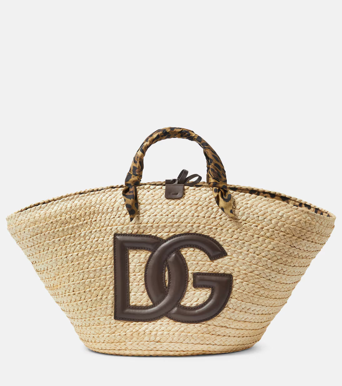 Kendra leather-trimmed raffia tote bag | Mytheresa (US/CA)