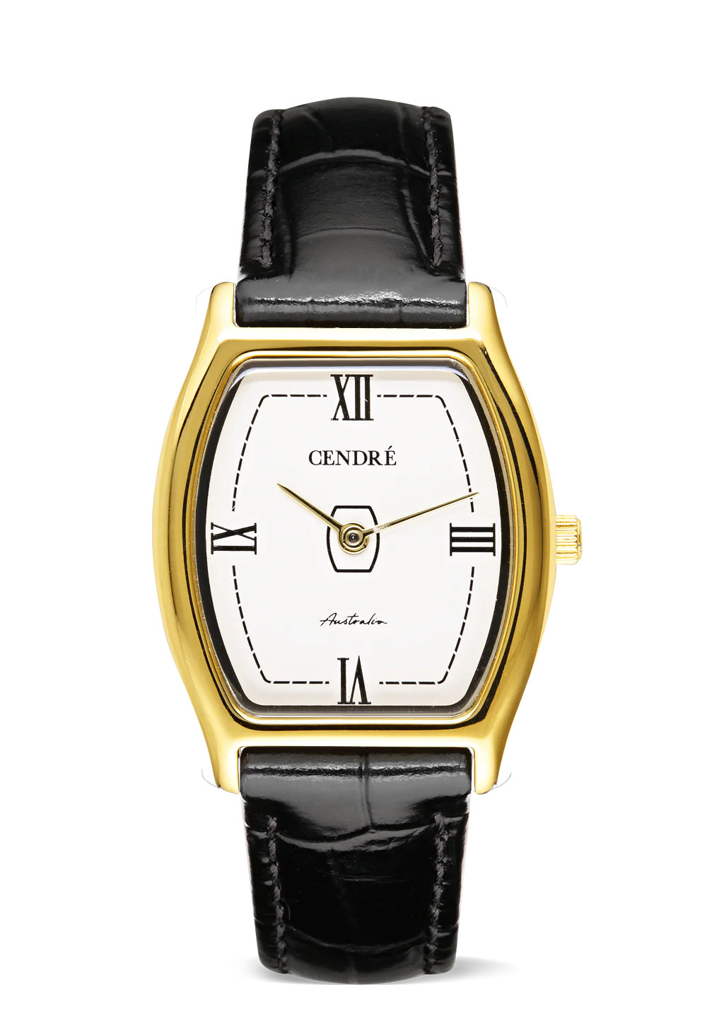 London Watch | White | Black Croc | Cendre