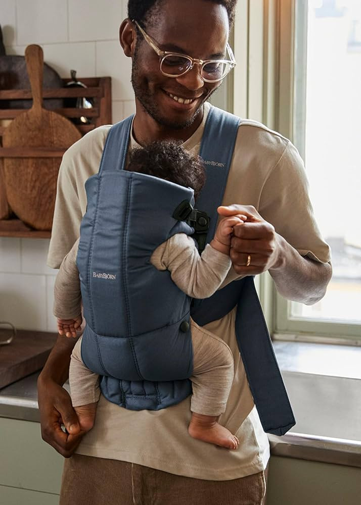 BabyBj\u00f6rn Baby Carrier Mini, Vintage Indigo, Woven | Newborn Carrier (7-15 lbs), Ergonomic, ... | Amazon (US)