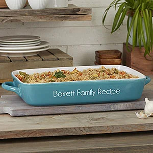 Personalized Casserole Baking Dish - Turquoise | Personalization Mall