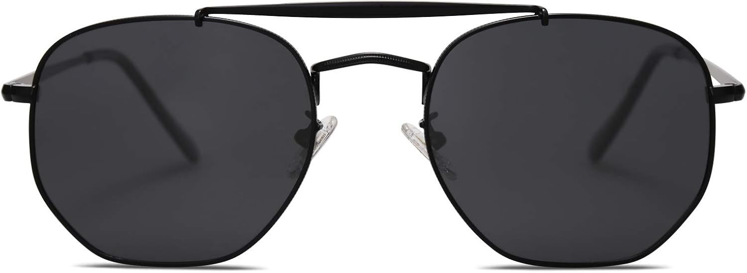 SOJOS Classic Polarized Square Sunglasses for Men and Women Mirrored Lens COLONEL | Amazon (US)