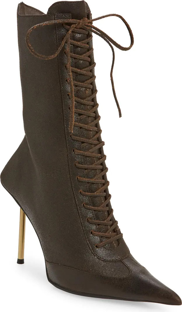 Bringiton Lace-Up Stiletto Bootie (Women) | Nordstrom