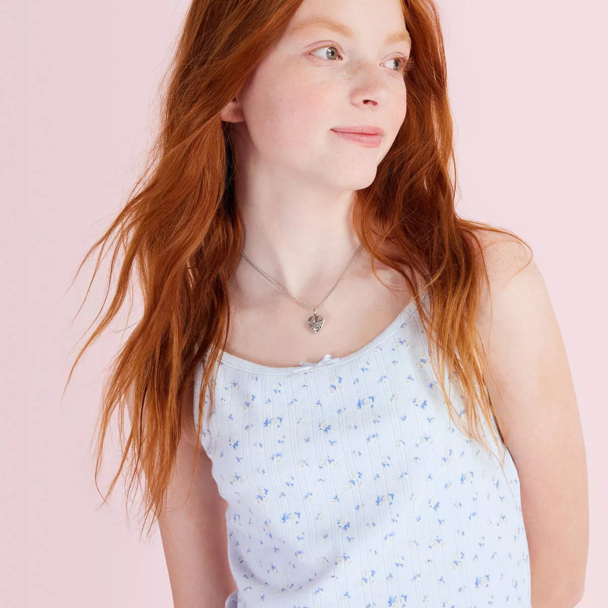 Girls' Luna Everblooming Rosettes Ditsy Pointelle Tank Top - LoveShackFancy x Target Blue L | Target