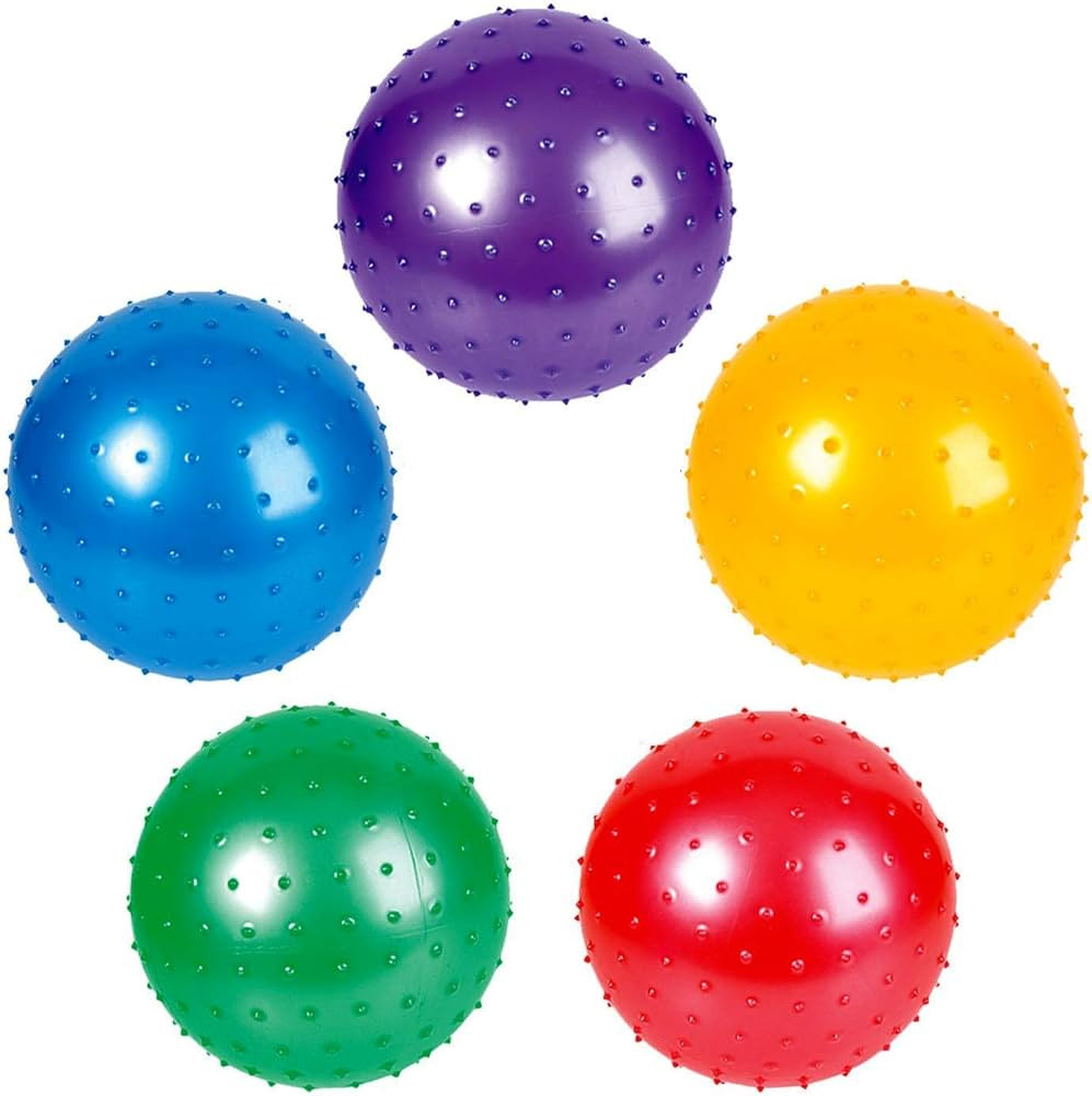Rhode Island Novelty 7 Inch Knobby Balls Assorted Colors, 5 Pack | Amazon (US)