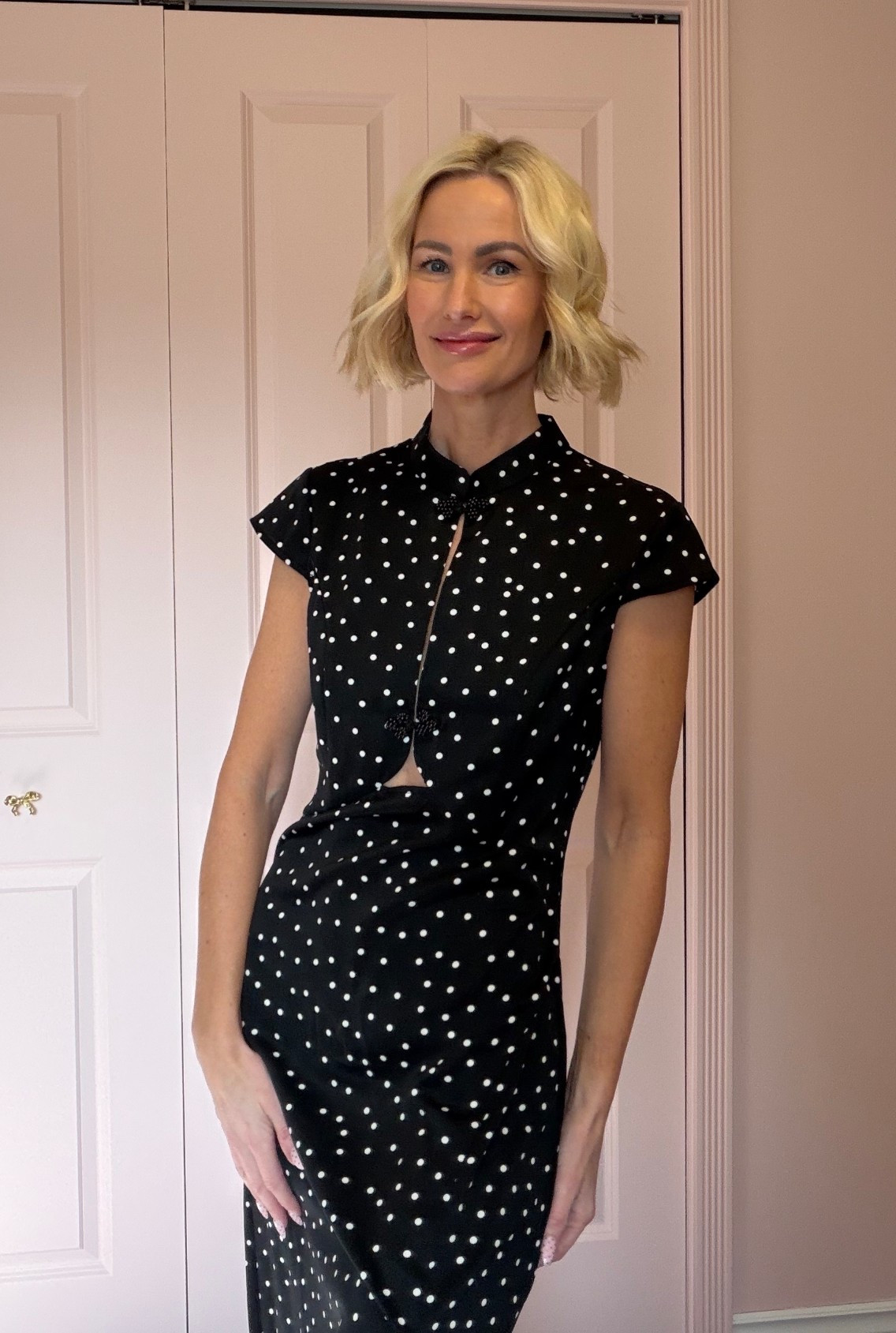 Polka dot midi dress 