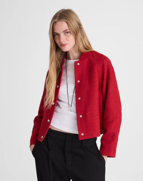 Raglan Bomber Jacket in Tweed | Madewell