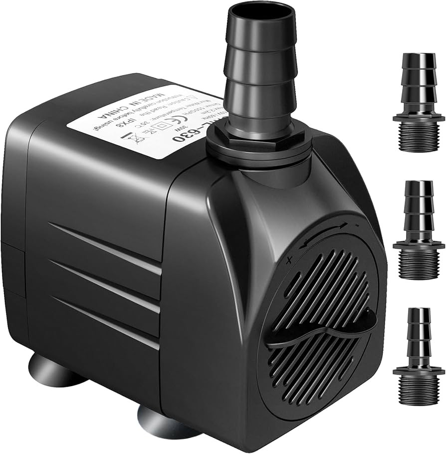 GROWNEER 550GPH Submersible Pump 30W Ultra Quiet Fountain Water Pump, 2000L/H, with 7.2ft High Li... | Amazon (US)