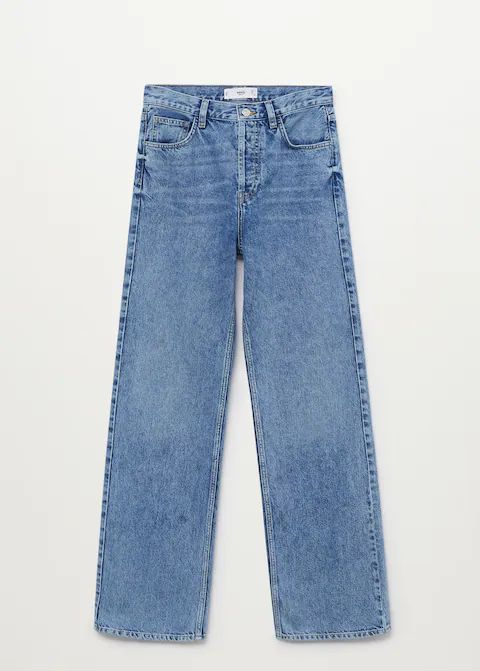 High waist straight jeans | MANGO (US)