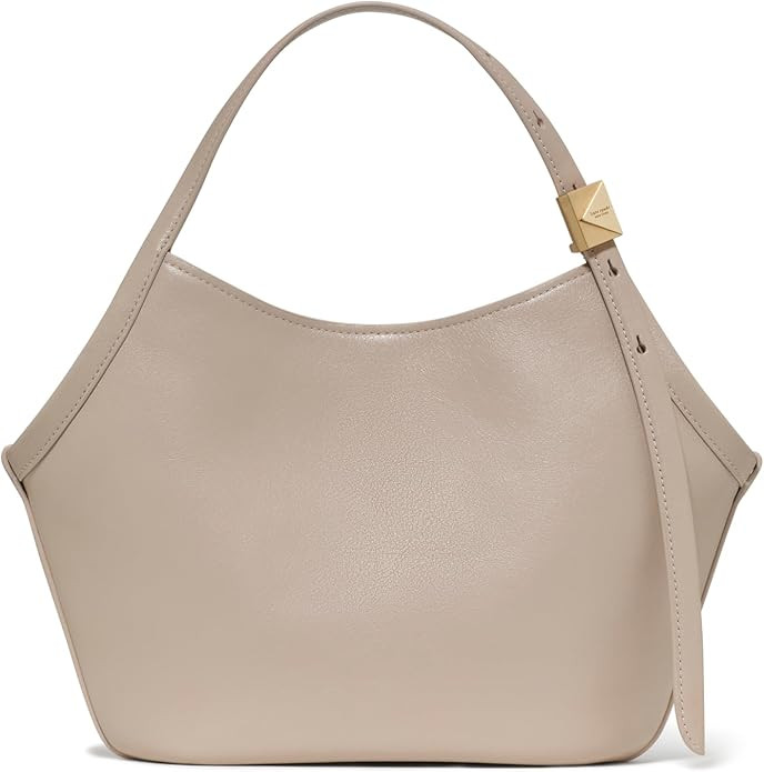 kate spade new york womens Deco Fine Grain Leather Small Tulip Tote | Amazon (US)