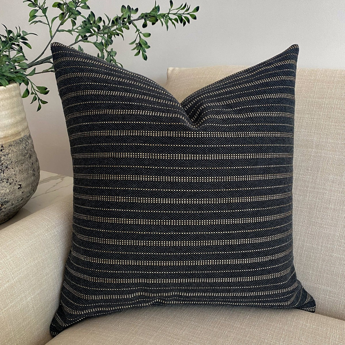Jute Stripe Pillow Cover | Hackner Home (US)