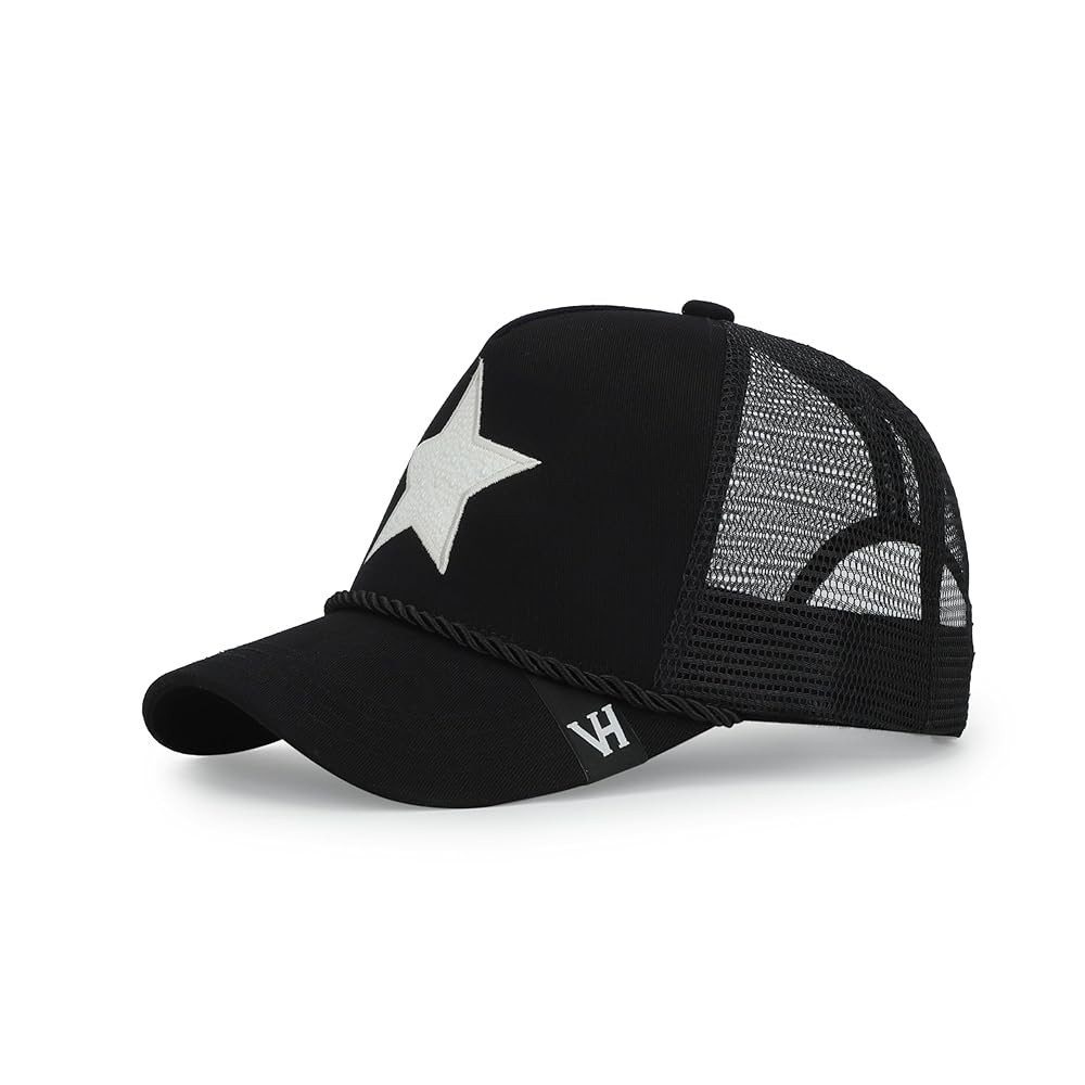 Vintage Havana Black Trucker Hats Women | Mesh Adjustable Snapback Hat | Men & Women Trendy Fashi... | Amazon (US)