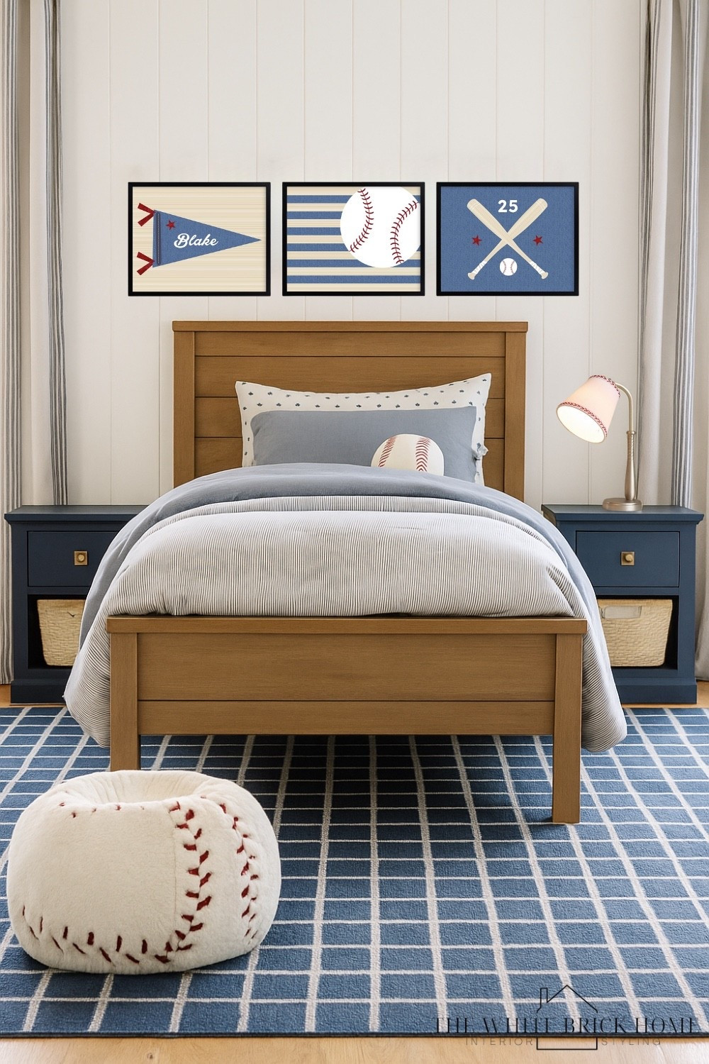 This sporty chic bedroom hits a home run with its cozy textures, classic stripes, and playful baseball details. 

Boys room, boys bedroom, kids room, kids bedroom design, boys room decor, Americana bedroom, baseball bean bag, bean bag boys room, baseball themed boys room, baseball bedroom, boys room bed,
Boys room rug, boys room wall art, boys room lighting, boys room bedding, boys room decor ideas, boys room design, boys room theme, navy boys room, home decor, home design, bed, nightstand, pottery barn kids, Wayfair 

#LTKKids #LTKGiftGuide #LTKHome