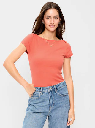 Snug Boatneck T-Shirt | Old Navy (US)