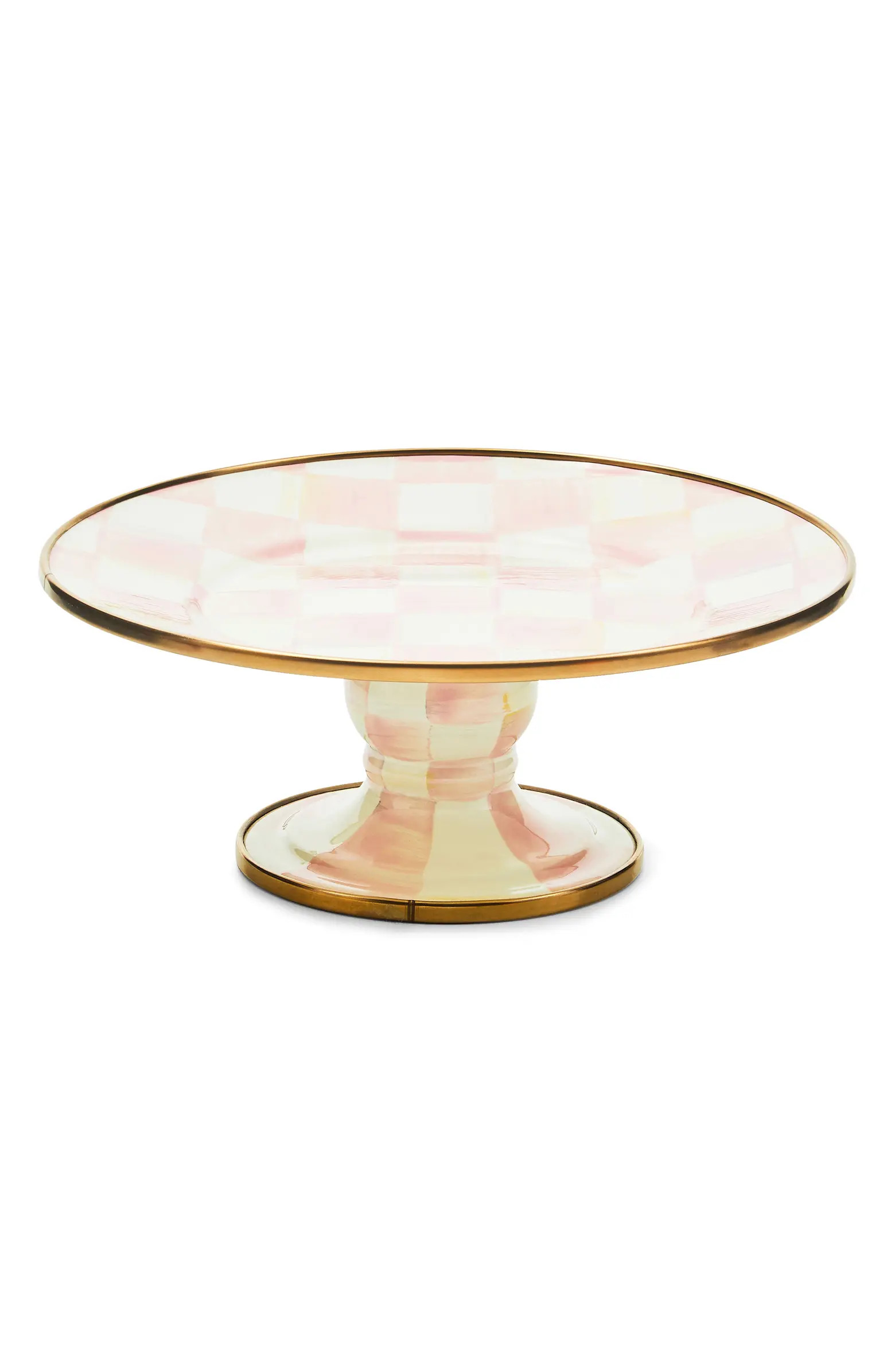 Rosy Check Mini Pedestal Platter | Nordstrom