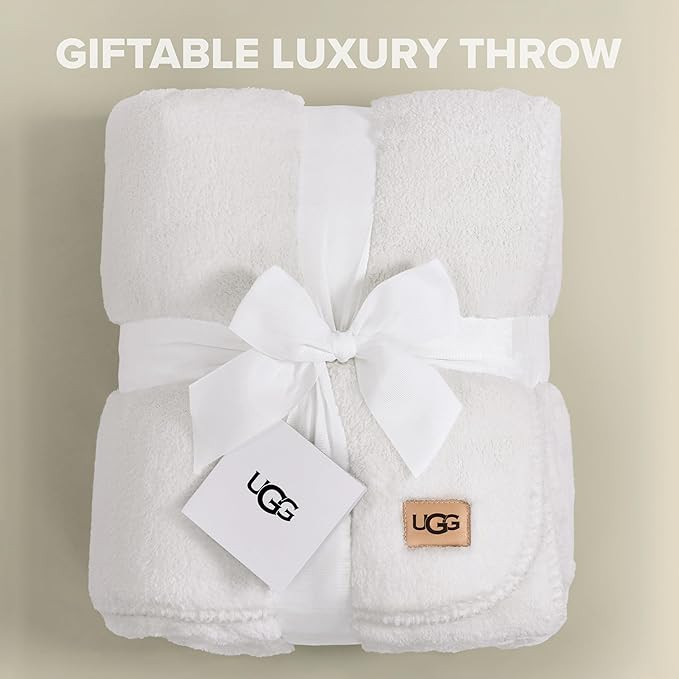 UGG Whitecap Plush Throw Blanket Fleece Lightweight Soft Cozy Throw for Couch or Bed Luxury Home ... | Amazon (US)
